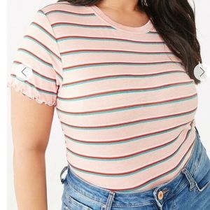NWOT / Forever 21 plus size stretchy striped shirt